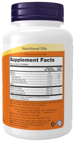 NOW Super Omega-3-6-9 1200 mg, 90 капсул NOW Super Omega-3-6-9 1200 mg, 90 капсул