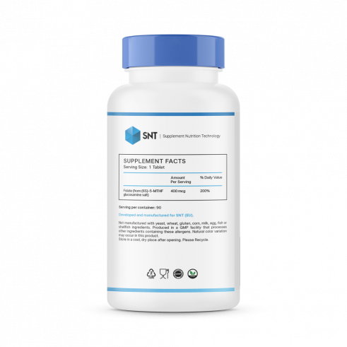 SNT Methyl Folate, Метил фолат, 90 таблеток