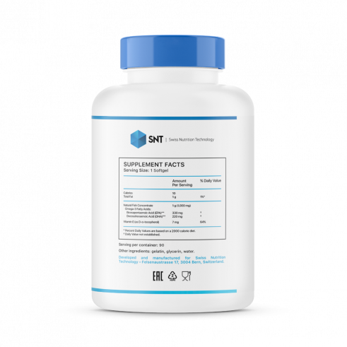 SNT Omega 3 Mega, 90 капсул SNT Omega 3 Mega, 90 капсул